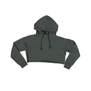 pacsun army green cropped hoodie